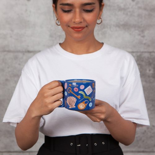 Finders Keepers Ceramic Studio Midi Mug Cobalt Blue Coffee Tea Cup 11 oz 5