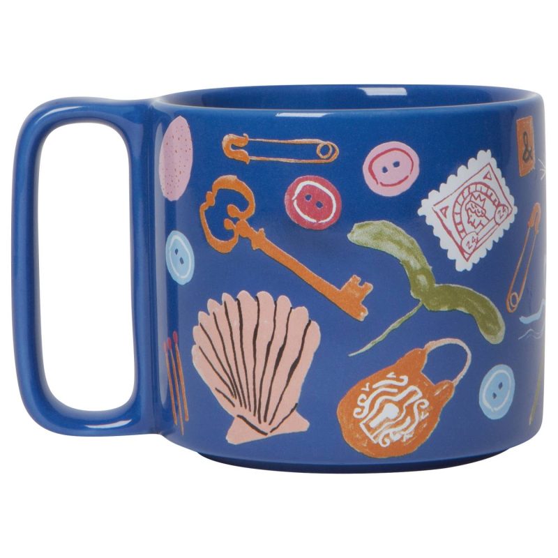 Finders Keepers Ceramic Studio Midi Mug Cobalt Blue Coffee Tea Cup 11 oz 6