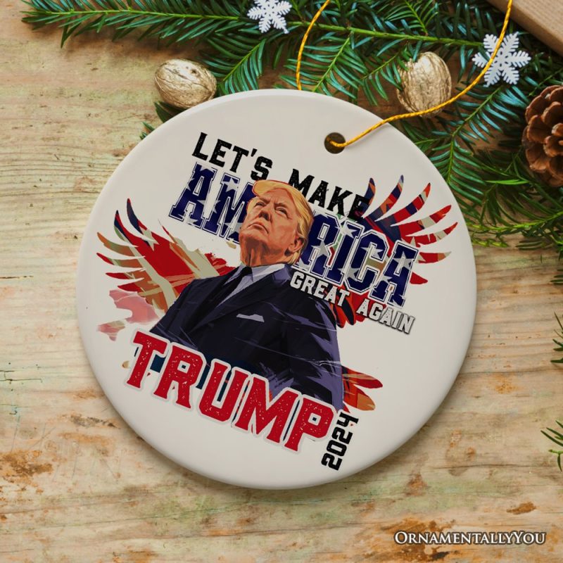 For Product 02 DonaldTrump2024MAGAOrnament 02 3D Realistic White Ornament Mockup 4 02