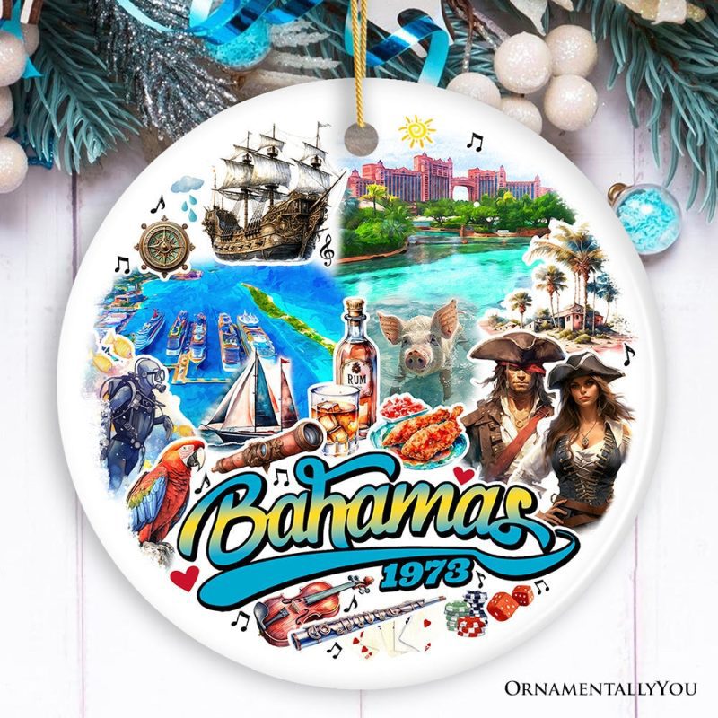 ForProduct 01BreathtakingTropicalBahamas CaribbeanCulturesandLandscapesTravelSouvenirandChristmasGiftCircleMockupGroup 05