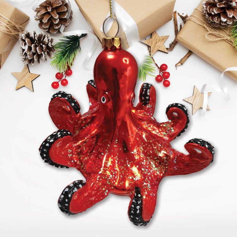 ForProduct 01PacificOctopusBlownGlassChristmasOrnament SeaAnimalCreatureMockupGroup 05 01