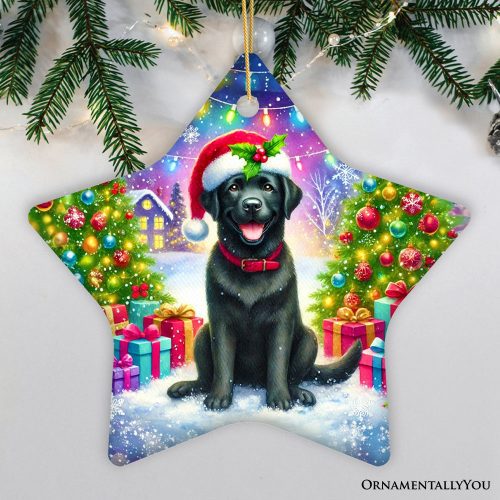 ForProduct 01SparklingYuletideBlackLabradorRetrieverOrnament JoyfulChristmasGift1MockupGroup 05