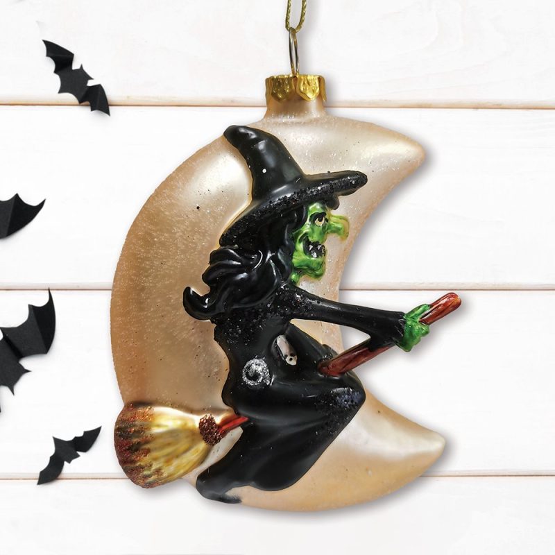 ForProduct 01WickedWitchandCrescentMoonGlassChristmasOrnament SpookyHalloweenGiftMockupGroup 03 01