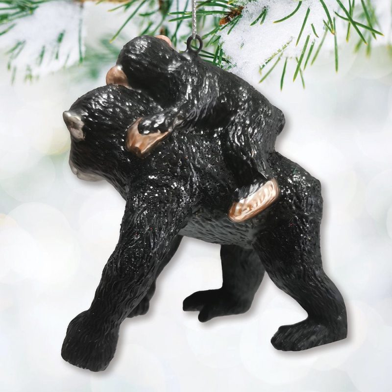 ForProduct 02CharmingGorillaFamilyKinshipGlassOrnament MotherandBabyAnimalChristmasTreeDecorMockupGroup 05 02