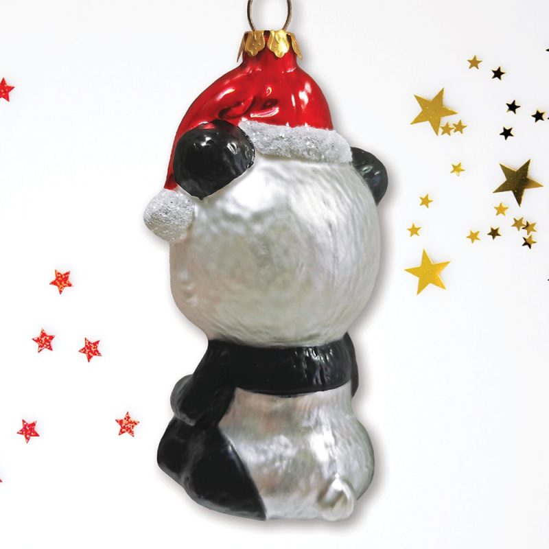 ForProduct 02CutePandawithSantaHatandGiftBlownGlassChristmasOrnamentMockupGroup 05 02