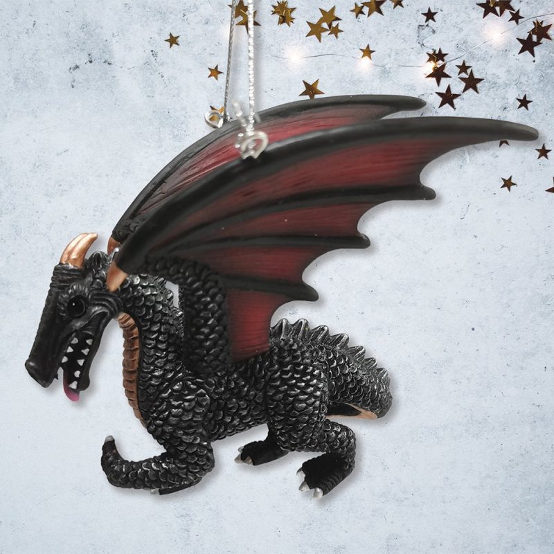 ForProduct 02FierceMysticalBlackDragonOrnament MythicalCreatureGothicFantasyMockupGroup 05 02