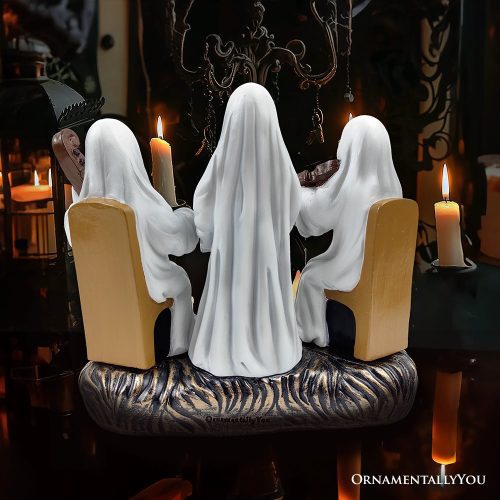 ForProduct 02GhostlyEnsembleTrioLightedSpookyHomeFigurine 5.5LEDHauntedHalloweenGhostStatue