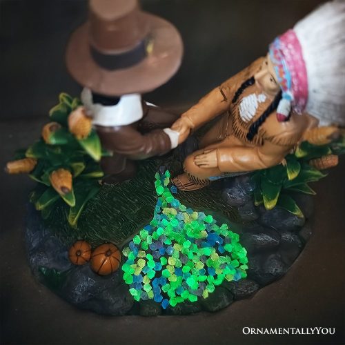 ForProduct 02HarvestHarmonyKinshipBetweenNativeAmericansandPilgrimsFigurine 6FallDecorandThanksgivingStatue