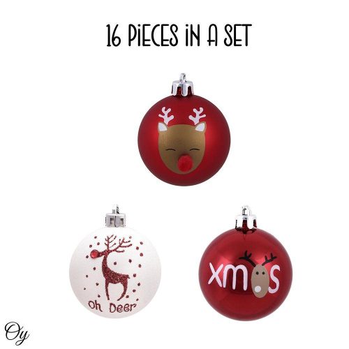 ForProduct 02RedandWhiteShatterproof16PieceChristmasBallOrnamentBundle Candycane 5d84d268 86a6 4d7c b775 28f6b0fe9e4a