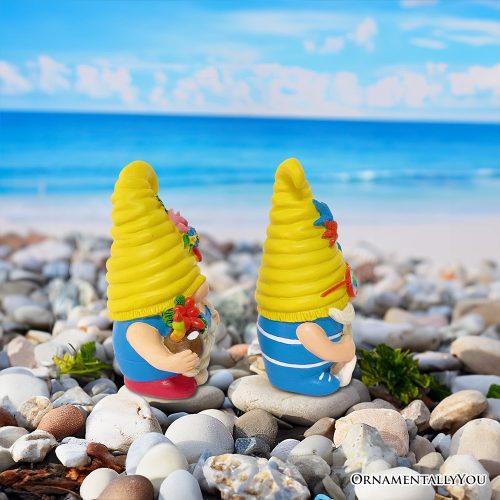 ForProduct 02TropicalBeachGnomeDuoFigurineSet Cute6SummerDecorationGardenStatue