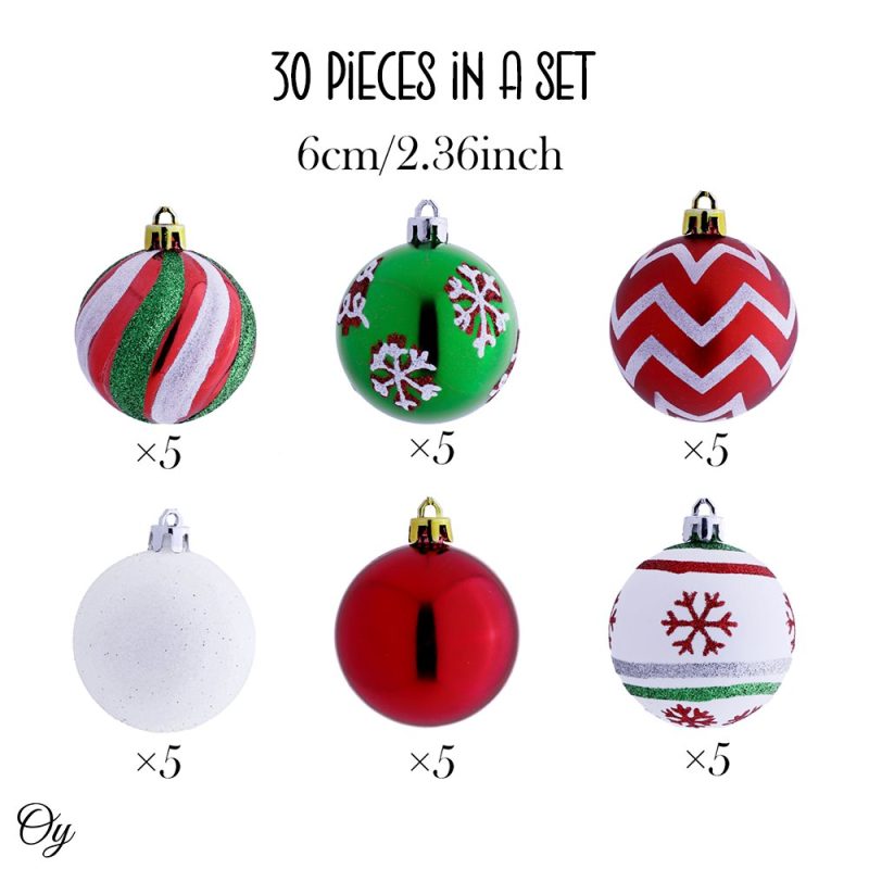 ForProduct 02UniqueandSparklingChristmasBaubleSetof30 HolidayTreeSet