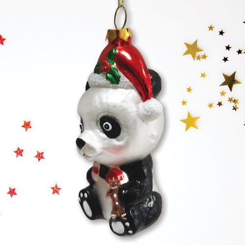 ForProduct 03CutePandawithSantaHatandGiftBlownGlassChristmasOrnamentMockupGroup 05 03