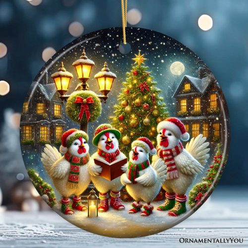 ForProduct 03DelightfulVictorianChickenCarolersOrnament CozyChristmasTreeDecor2MockupGroup 08