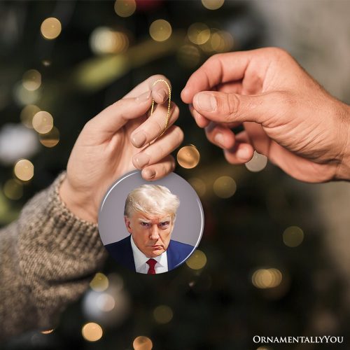 ForProduct 03DonaldTrumpMugshotMeanMugginOrnament FunnyChristmasDecoration3DHumanMockup01