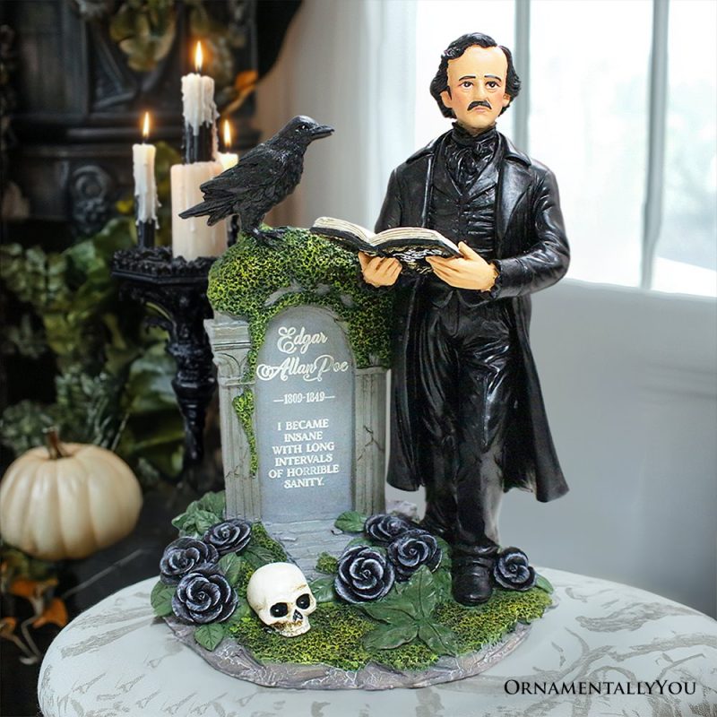 ForProduct 03EdgarAllanPoeHandpainted9Figurine HorrorHomeStatueDecoration