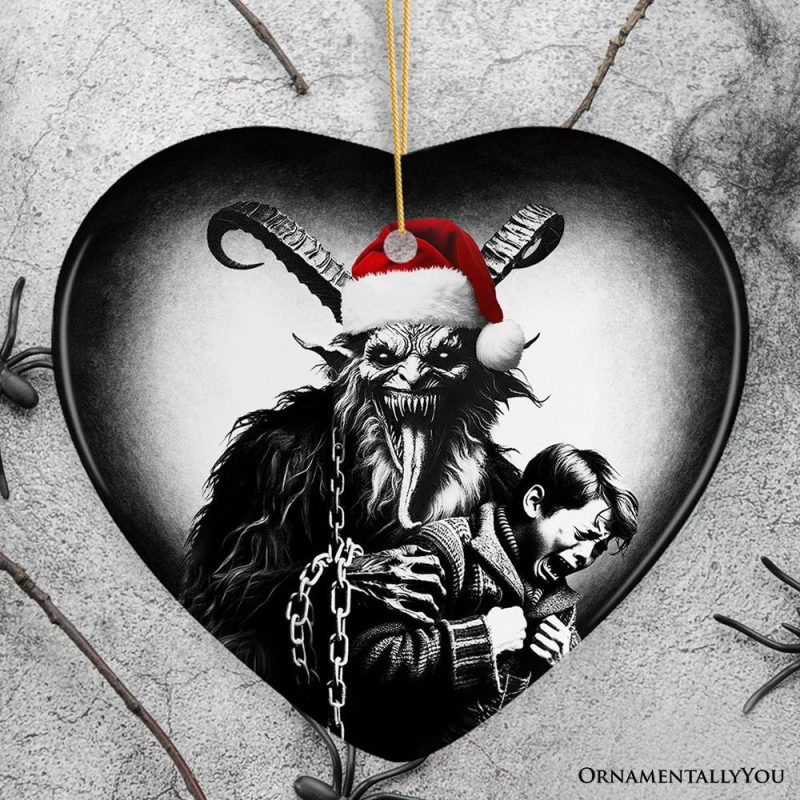 ForProduct 03HorrifyingKrampusWithSantaHatOrnament KeepsakeForUniqueHalloweenTreeChristmasDecor2MockupGroup 03