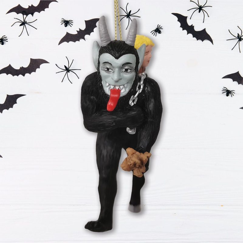 ForProduct 03KrampusCreepyHalloweenOrnament HorrorChristmasTreeResinDecorationMockupGroup 03 03