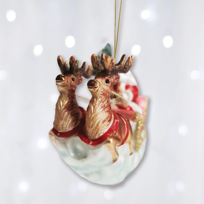 ForProduct 03SantaSleighandReindeerElegantChristmasOrnament HolidayBlownGlassFigurineMockupGroup 08 03