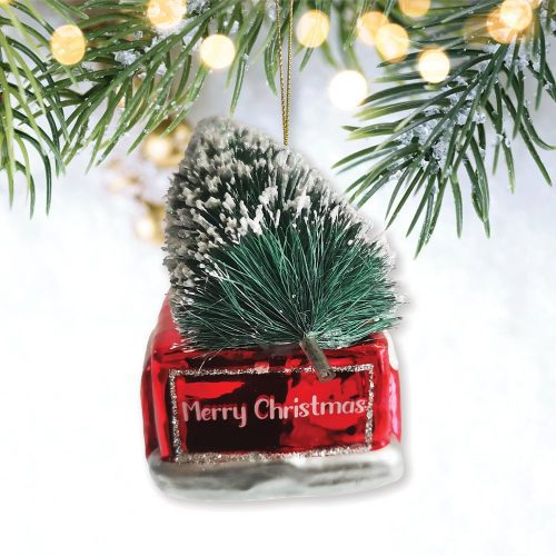 ForProduct 03TraditionalRedTruckwithOrnamentalTreeGlassChristmasOrnamentMockupGroup 05 03