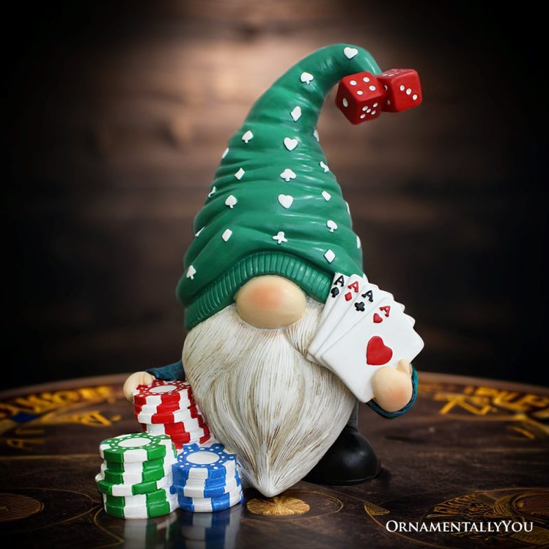 ForProduct 04CasinoPokerGnomeFigurine 8RoomTableDecorStatue