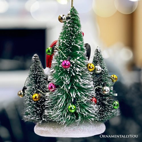 ForProduct 04ChrsitmasTreeKillerFunnyBlackCatGlassChristmasOrnament WhimsicalFunnyTreeDecor