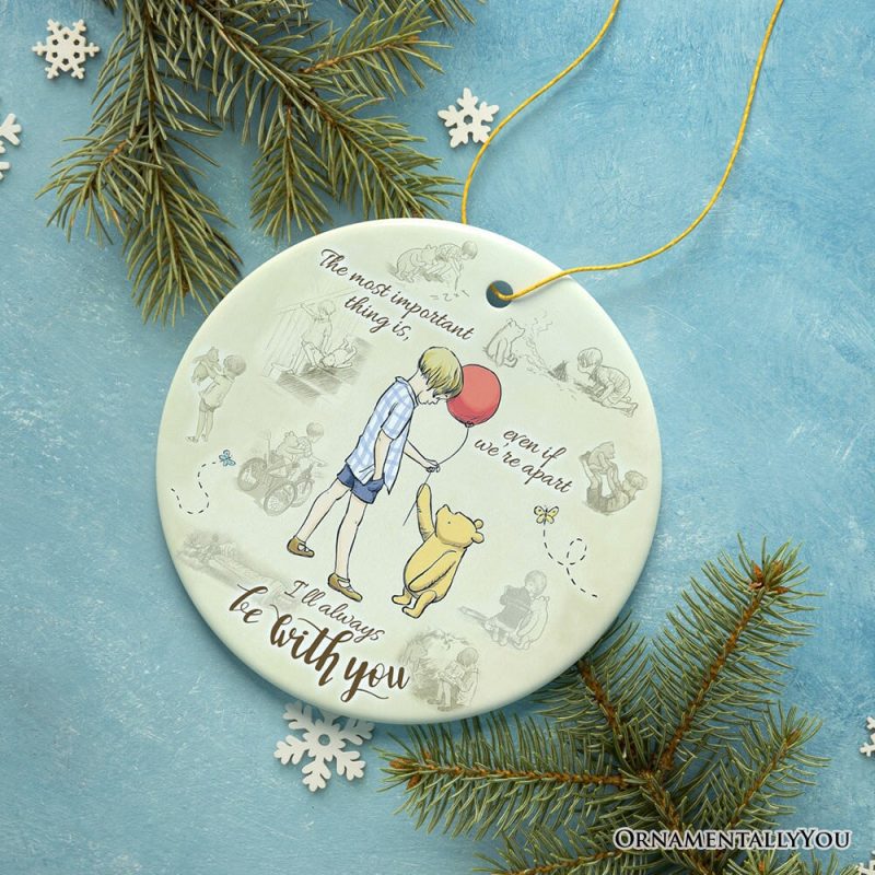 ForProduct 04I llAlwaysbewithYouOrnament ComfortingPoohBearChristmasGiftandKeepsakeCircle3DRealisticMockup 05