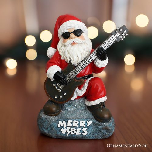 ForProduct 04MerryVibesRockstarSantaChristmasFigurine 10RocknRollLoverGiftGardenStatue