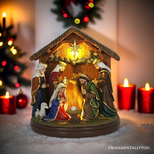 ForProduct 04RadiantNativitySceneHandcraftedStatueFigurine 7BirthofJesusChristianHomeDecoration