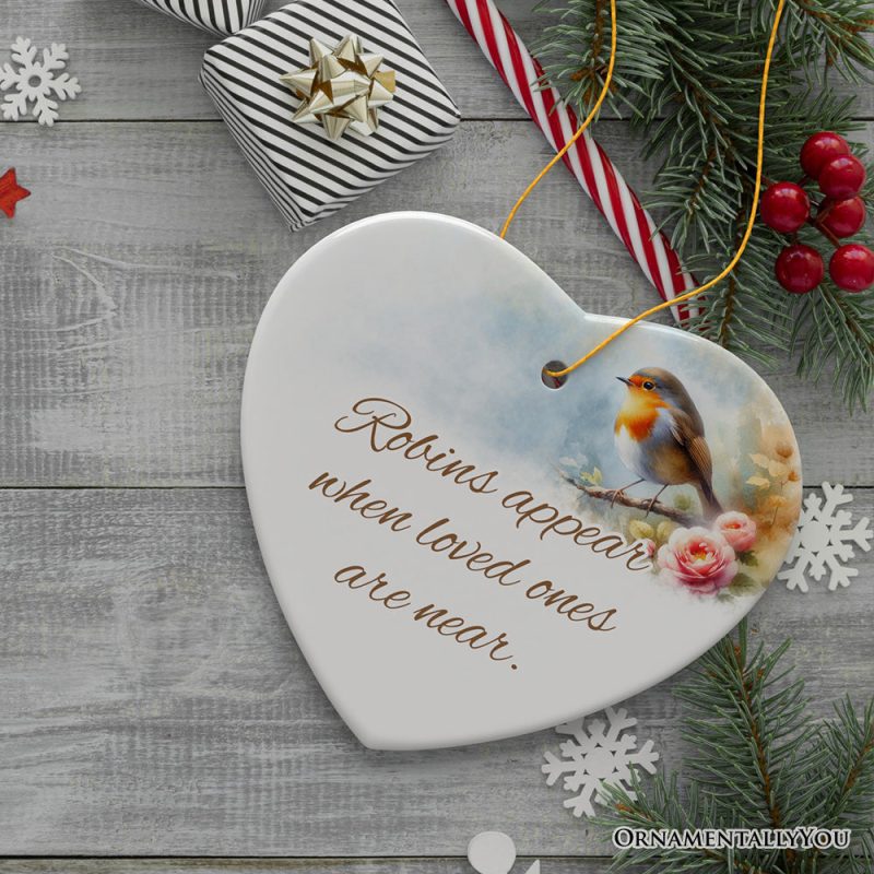 ForProduct 04RobinsAppearWhenLovedOnesareNearOrnament ChristmasMemoryGift3DRealisticMockup 10 02