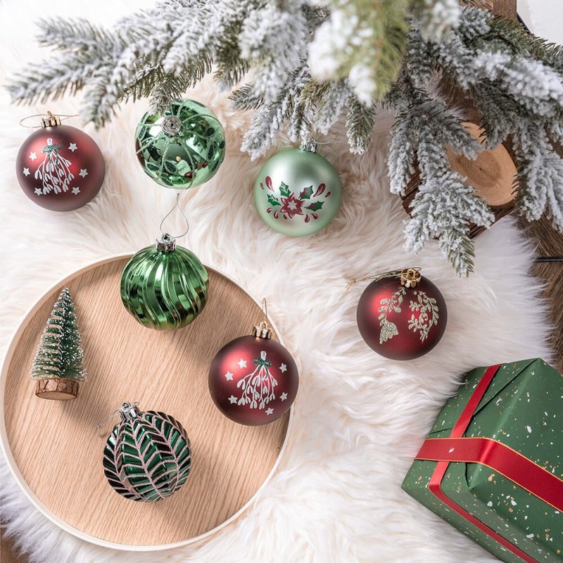 ForProduct 05ChicChristmasDecorOrnamentBallBundle 16PieceNaturalWorldBaubleSet