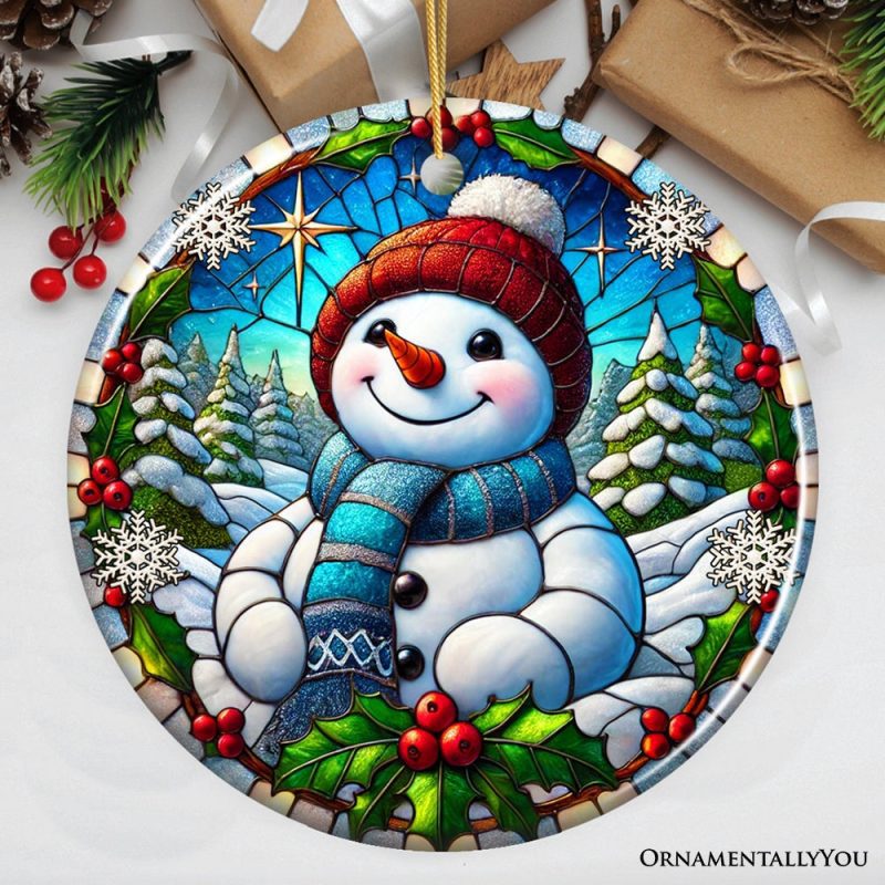 ForProduct 05FrostyandHollySnowmanOrnament GiftandDecorforCheerfulWinterChristmasTree3MockupGroup 05