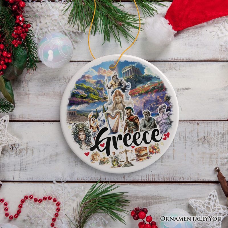 ForProduct 05GreeceHistoricalLandmarksandCulturalOrnament ArtisticGreekandAthensHandmadeChristmasGiftandTravelSouvenirCircle3DRealisticMockup 08 01