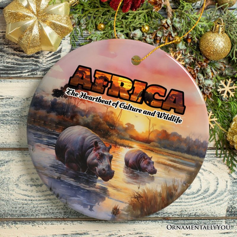 ForProduct 06ArtisticNaturalBeautyofAfricanLandscapesandWildlifewithQuotesOrnament ChristmasGiftorTravelSouvenir Safari SerengetiandMountKilimanjaro3DRealisticMockup 08 02