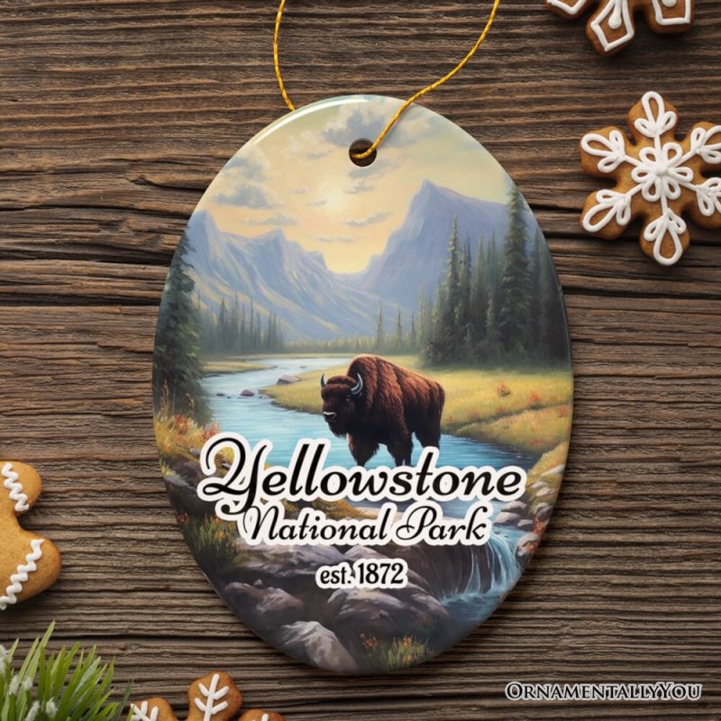 ForProduct 06ArtisticYellowstoneNationalParkChristmasOrnament GiftforNatureLoversOval3DRealisticMockup 01 fe62de4d 0749 4e4d ba10 d326f81c63ad