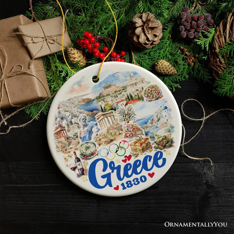 ForProduct 06GreeceHistoricalLandmarksandCulturalOrnament ArtisticGreekandAthensHandmadeChristmasGiftandTravelSouvenirCircle3DRealisticMockup 06 02