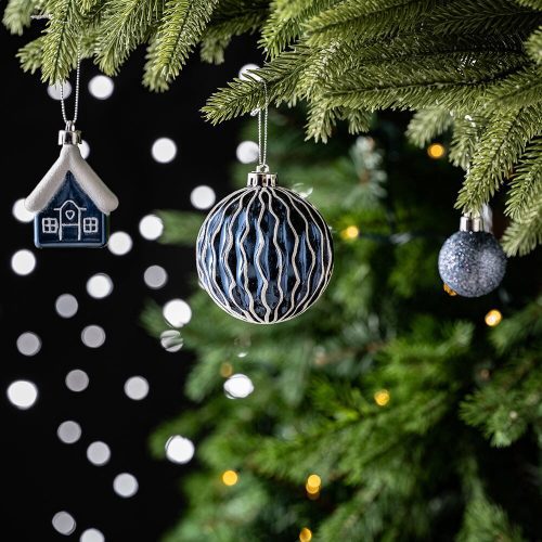 ForProduct 06PremiumChristmasOrnamentEclecticBundleSet 60GlitterFilledBaubles Homes StarCharms