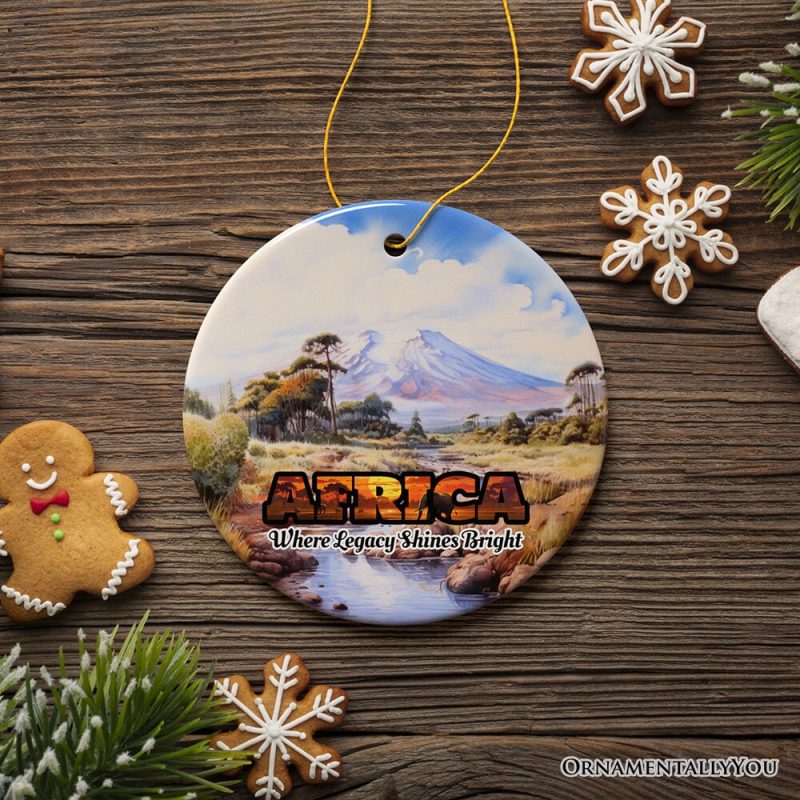 ForProduct 07ArtisticNaturalBeautyofAfricanLandscapesandWildlifewithQuotesOrnament ChristmasGiftorTravelSouvenir Safari SerengetiandMountKilimanjaro3DRealisticMockup 01 03