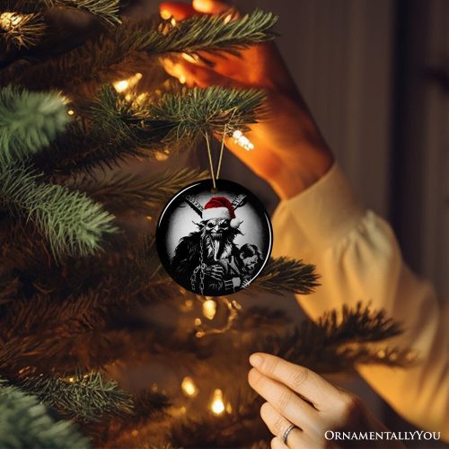 ForProduct 07HorrifyingKrampusWithSantaHatOrnament KeepsakeForUniqueHalloweenTreeChristmasDecor13DHumanMockup45