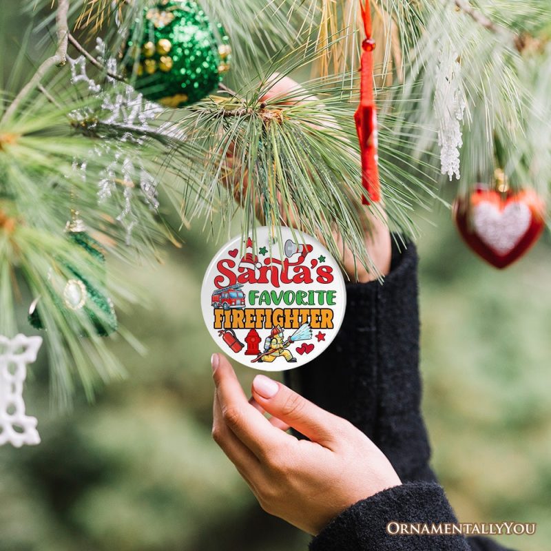 ForProduct 07Santa sFavoriteFirefighterChristmasOrnament FunnyAppreciationGift3DHumanMockup 40 01