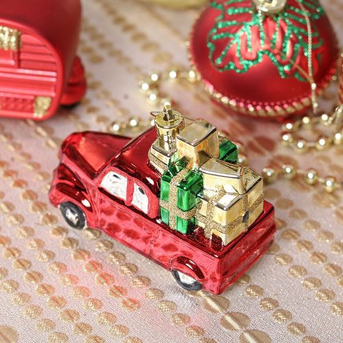 ForProduct 08RusticChristmasAdventureOrnamentBauble60PieceSet CampingTruck Acorns WoodsTheme