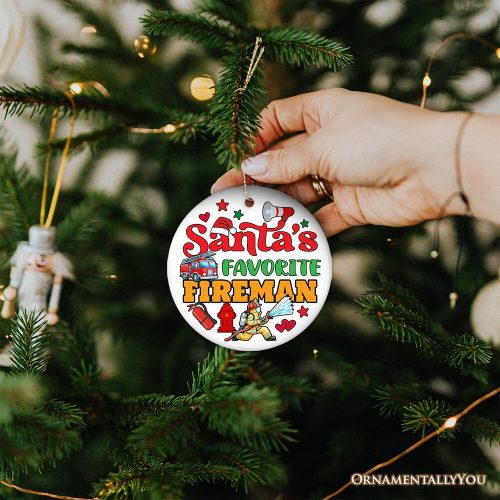 ForProduct 08Santa sFavoriteFirefighterChristmasOrnament FunnyAppreciationGift3DHumanMockup 11 02