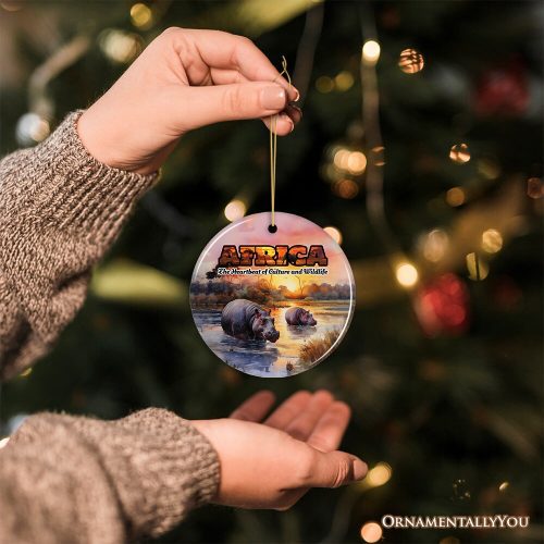 ForProduct 10ArtisticNaturalBeautyofAfricanLandscapesandWildlifewithQuotesOrnament ChristmasGiftorTravelSouvenir Safari SerengetiandMountKilimanjaro3DHumanMockup 12 02