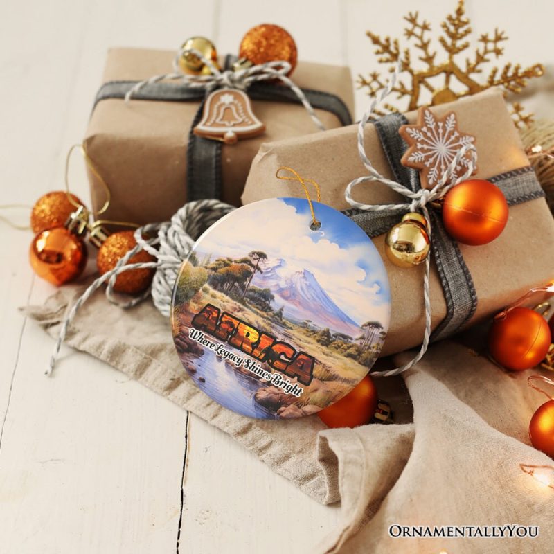 ForProduct 15ArtisticNaturalBeautyofAfricanLandscapesandWildlifewithQuotesOrnament ChristmasGiftorTravelSouvenir Safari SerengetiandMountKilimanjaro3DRealisticMockup 13 03