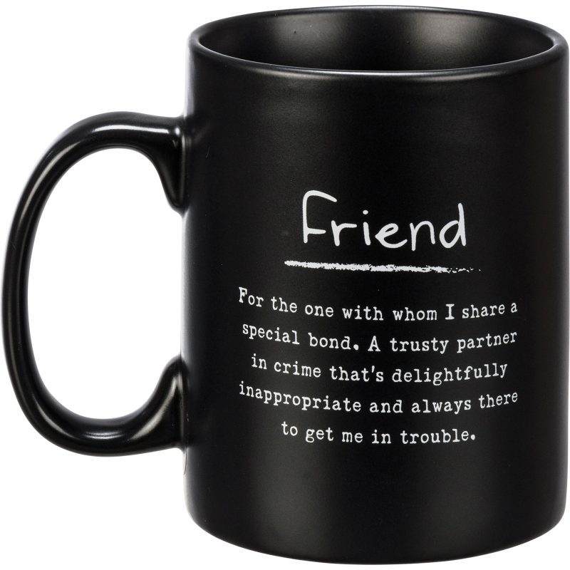 Friend Poetry Stoneware Mug Matte Black Double sided Coffee Tea Cup 20oz 2 efbc2eb1 89b8 46bb b10d c4b5301e82aa