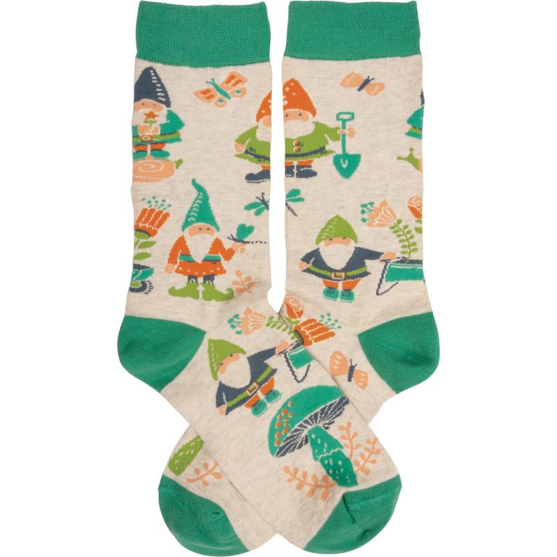 Garden Gnome Mushroom Socks