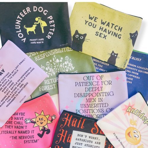 GetBullish Volunteer Dog Petter Canvas Zipper Pouch 9 5 x 7 Cosmetics Bag or Pencil Case 4