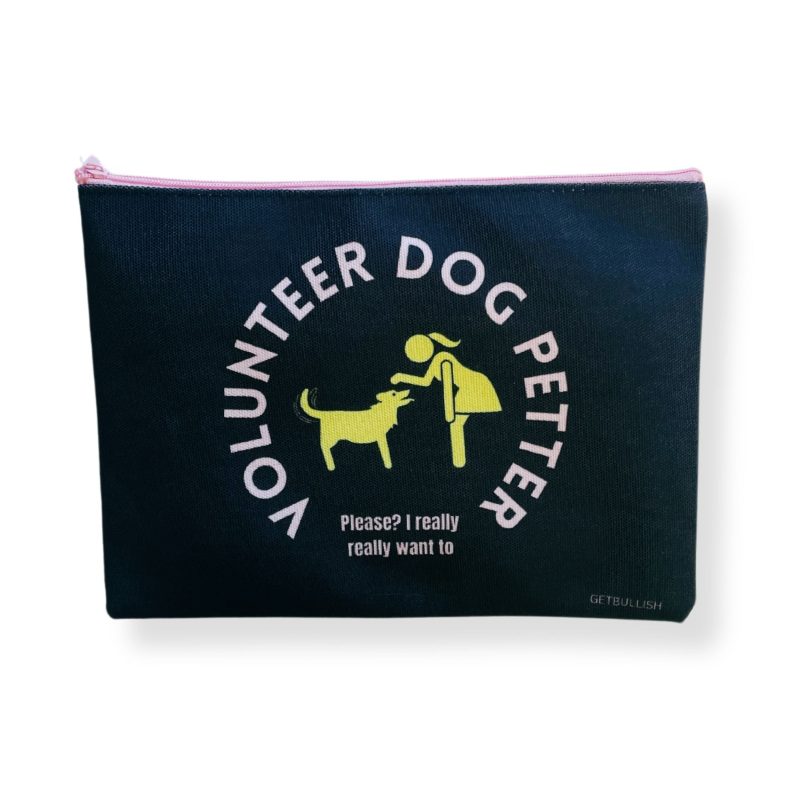 GetBullish Volunteer Dog Petter Canvas Zipper Pouch 9 5 x 7 Cosmetics Bag or Pencil Case