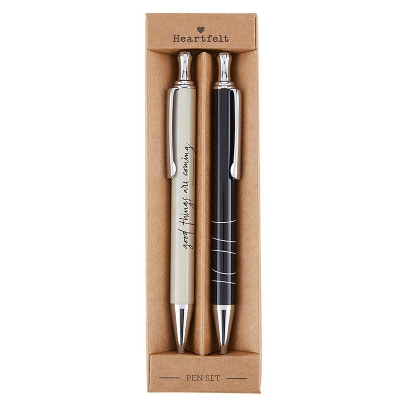 Good Things Are Coming Pen Set Set of 2 Giftable Pens in Box Refillable 2