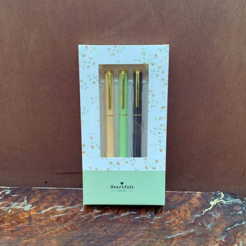 Gratitude 3 Piece Pen Set Set Of 3 Giftable Pens in Floral Box Refillable Gifts For Her 6