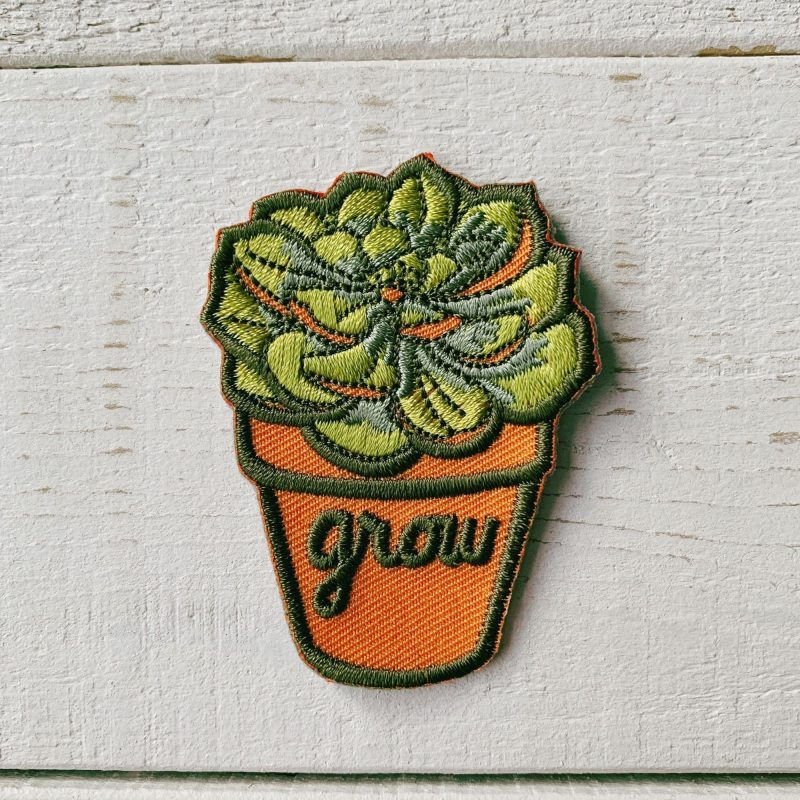 Grow Through What You Go Through Plant Lover No Sew Patch